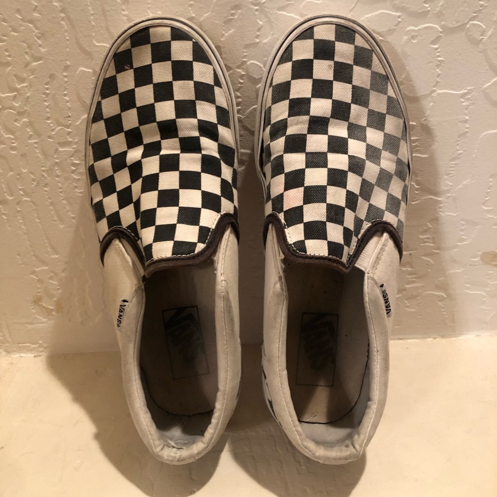 checkered vans size men’s 7, women’s 9